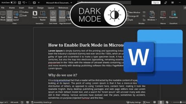 What is enable dark mode?