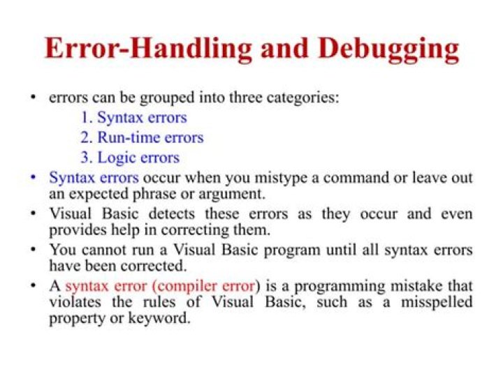 What is error handling and debugging?