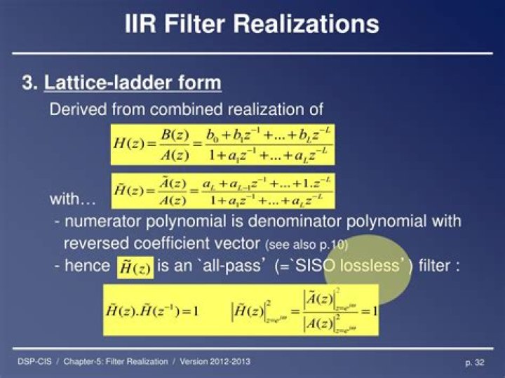 What is filter realization?