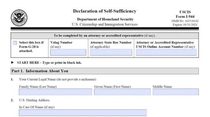 What is Form I-944?