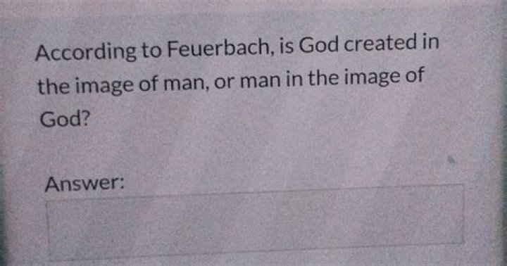 What is God according to Feuerbach?