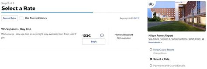 What is Hilton day use rate?
