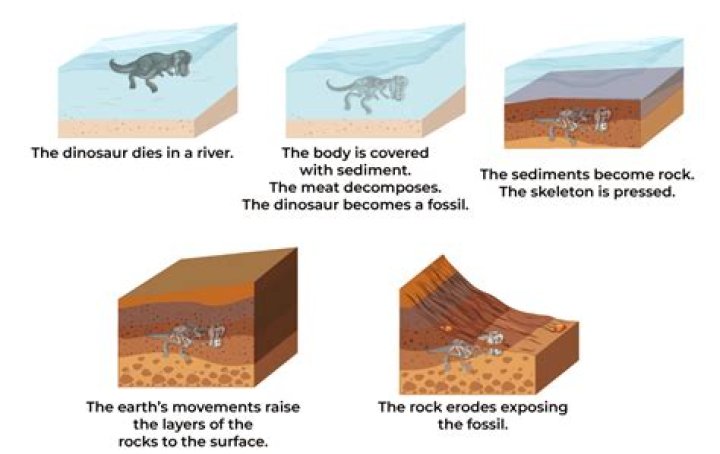 What is it called when minerals form a fossil?