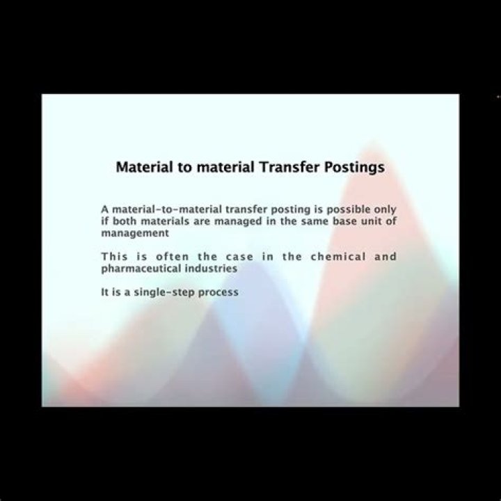 What is material to material transfer in SAP?