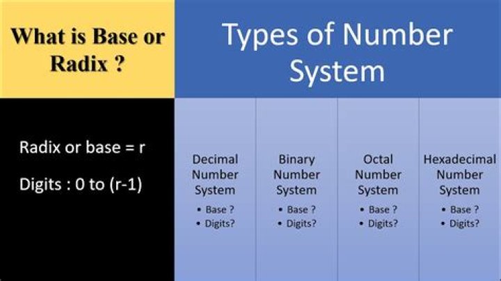What is meant by radix of a number system?