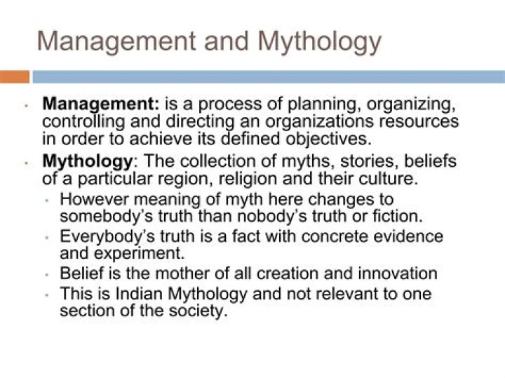 What is mythology and management?