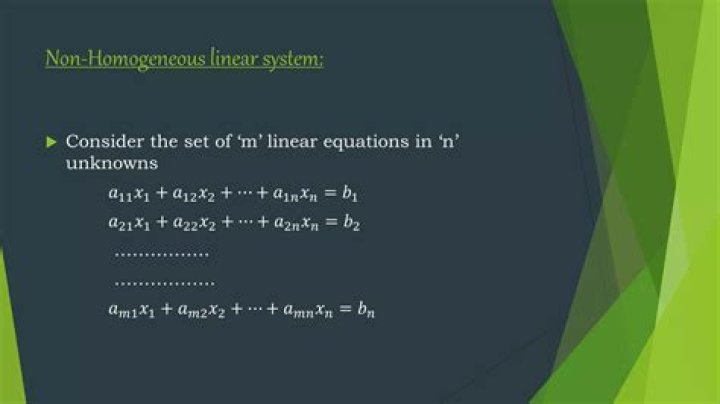 What is non homogeneous system?