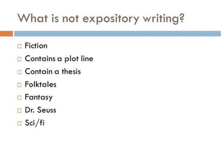 What is not expository writing?