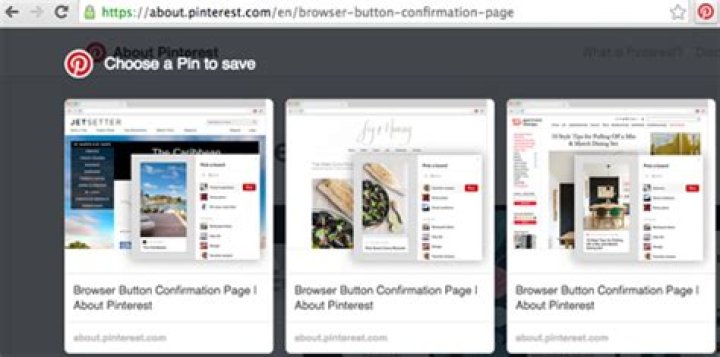 What is Pinterest browser button?