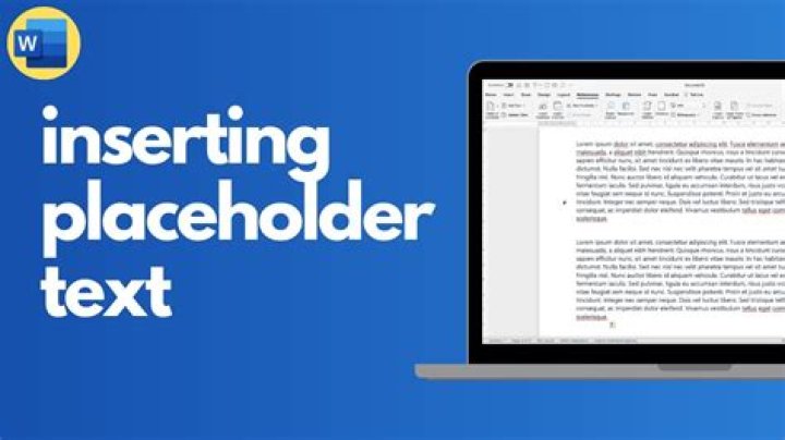 What is placeholder text in Microsoft Word?