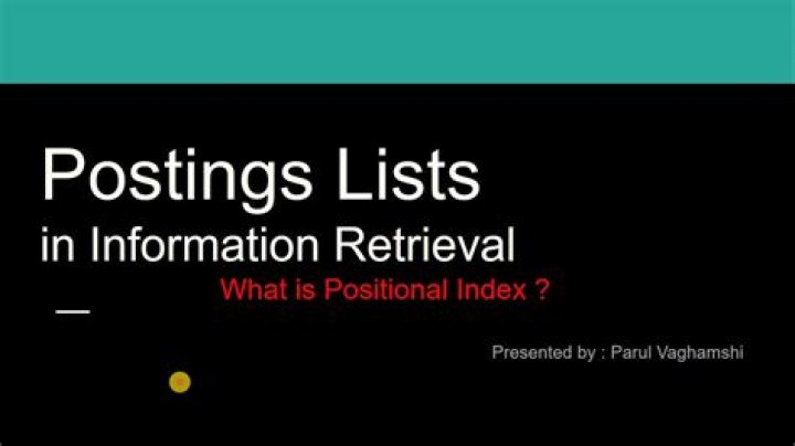 What is posting list in information retrieval?