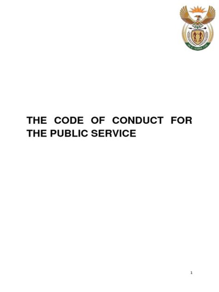 What is purpose of South African public service code of conduct?