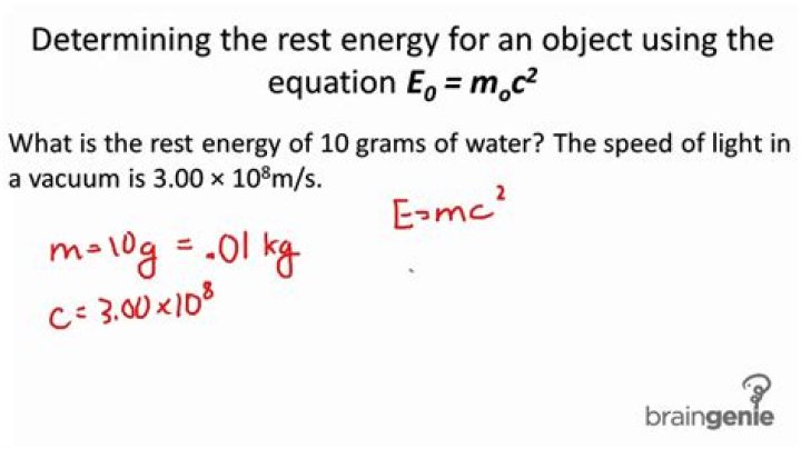 What is rest energy of electron?
