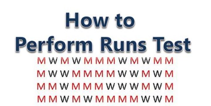 What is run test in statistics?