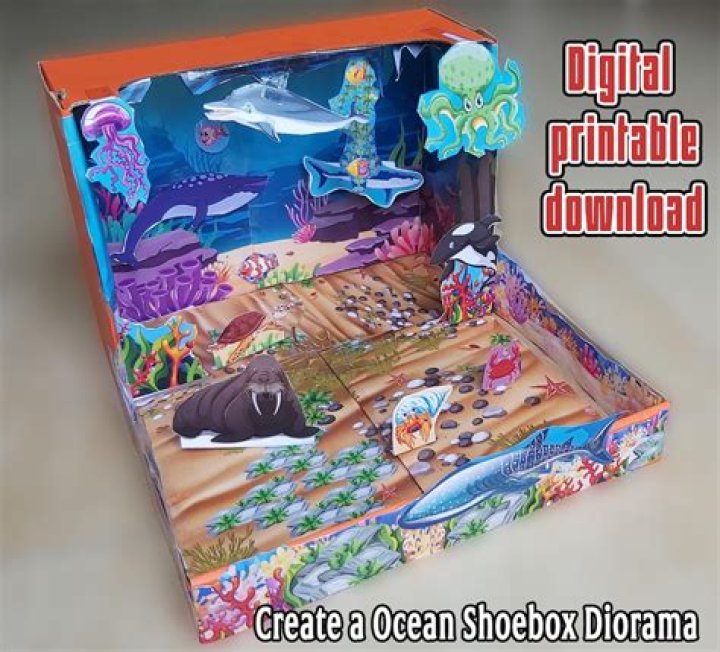 What is shoe box diorama?