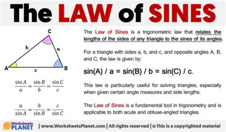 What is sine law used for?