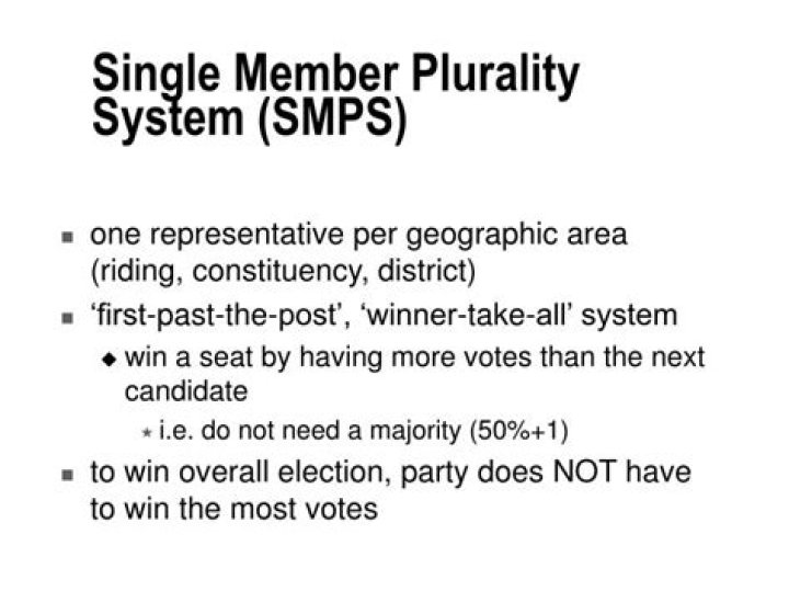 What is single member plurality?