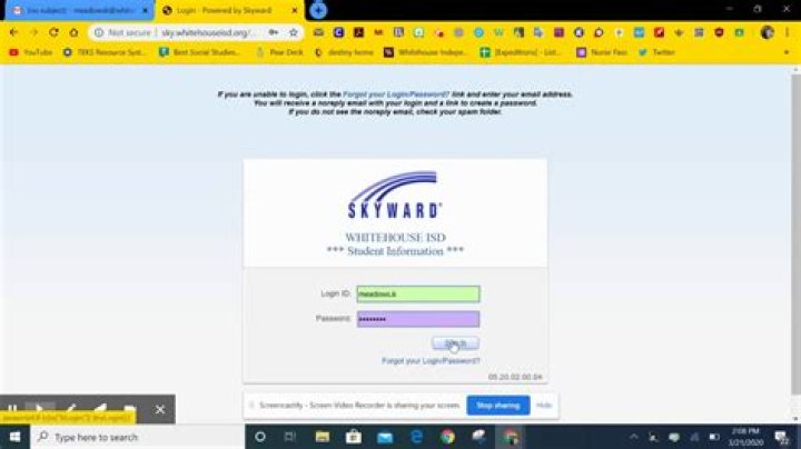 What is skyward username?