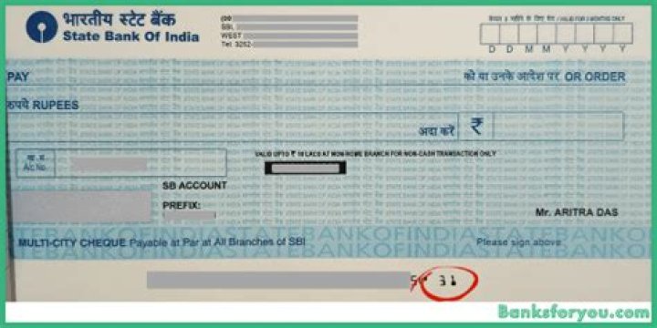 What is start Cheque number in SBI?