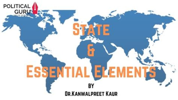 What is state and its essential elements?