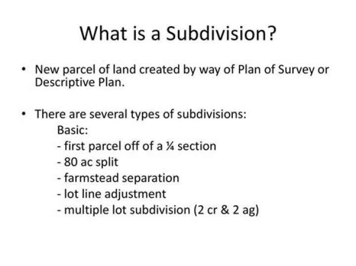 What is subdivision in address?