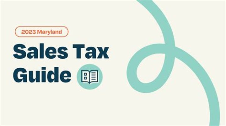 What is subject to sales tax in Maryland?
