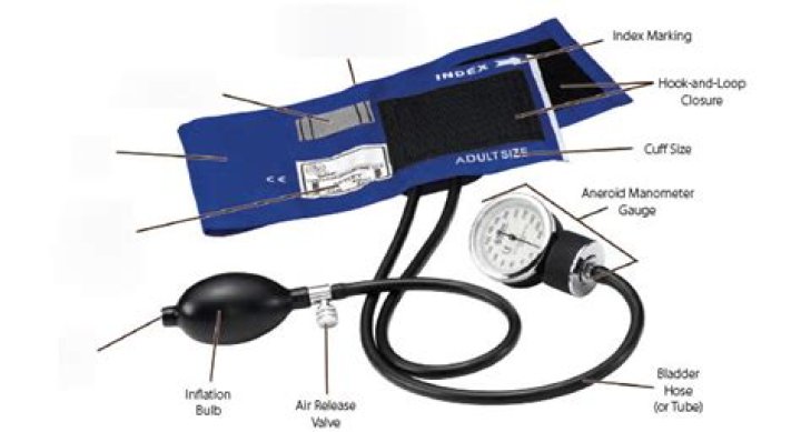 What is the blood pressure cuff called?