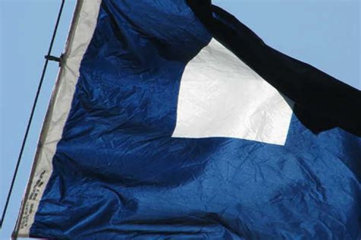 What is the Blue Peter in shipping?