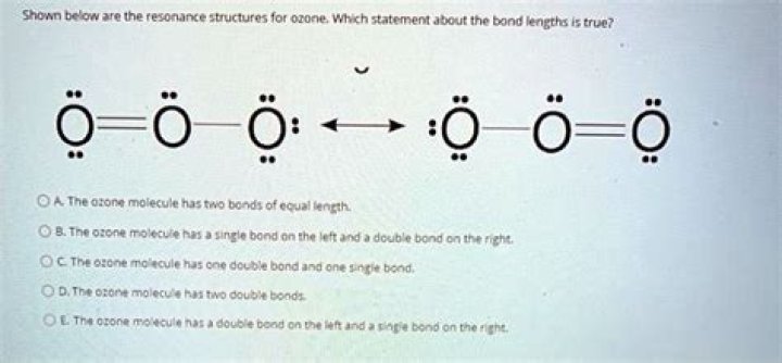 What is the bond order of the oxygen oxygen bonds in ozone?