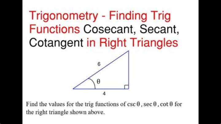 What is the Cosecant of an angle?