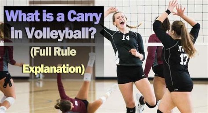 What is the definition of a carry in volleyball?