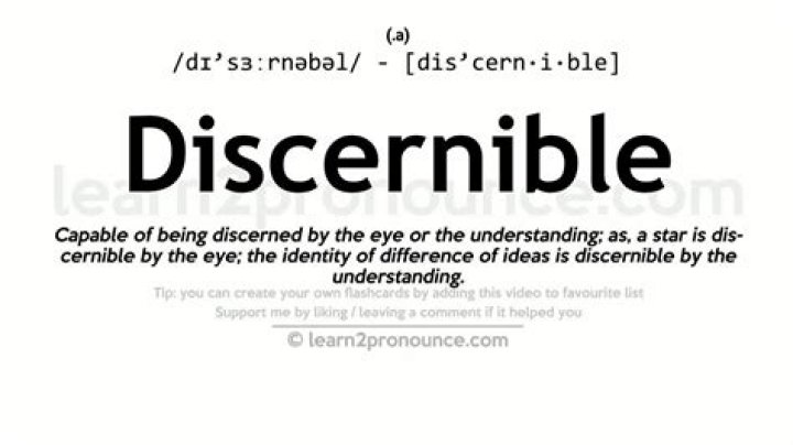 What is the definition of discernible?