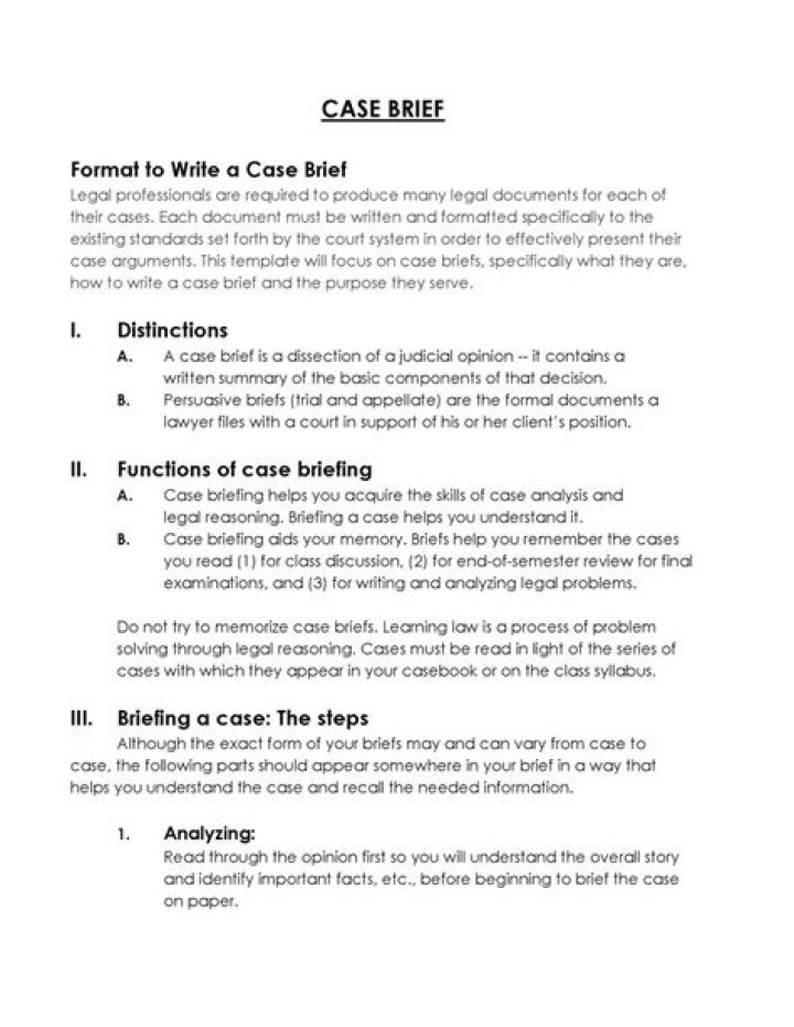 What is the difference between a case brief and an appellate brief?