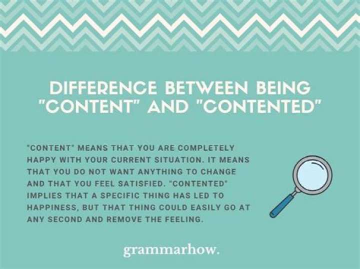 What is the difference between content and contented?