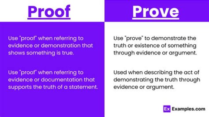What is the difference between proof and prove?