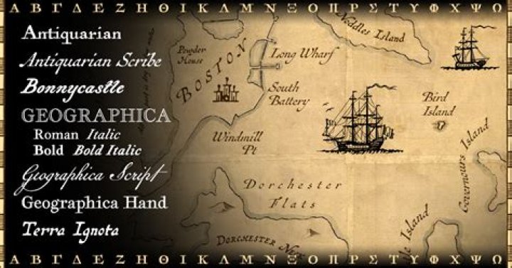 What is the font for old maps?