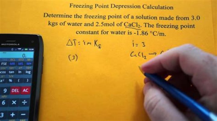 What is the freezing point of CaCl2?