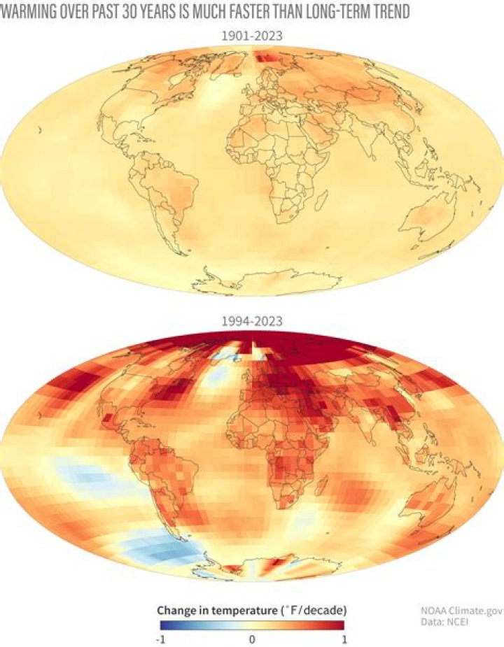 What is the general trend of temperature changes on an isothermal map?