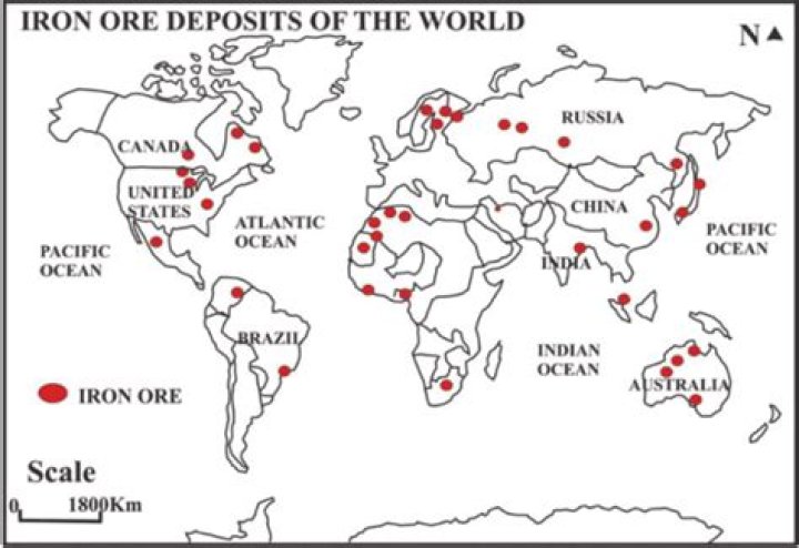What is the geology like where iron is found?