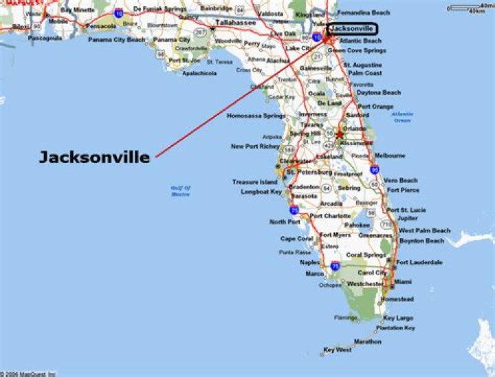 What is the halfway point between Jacksonville and Miami?