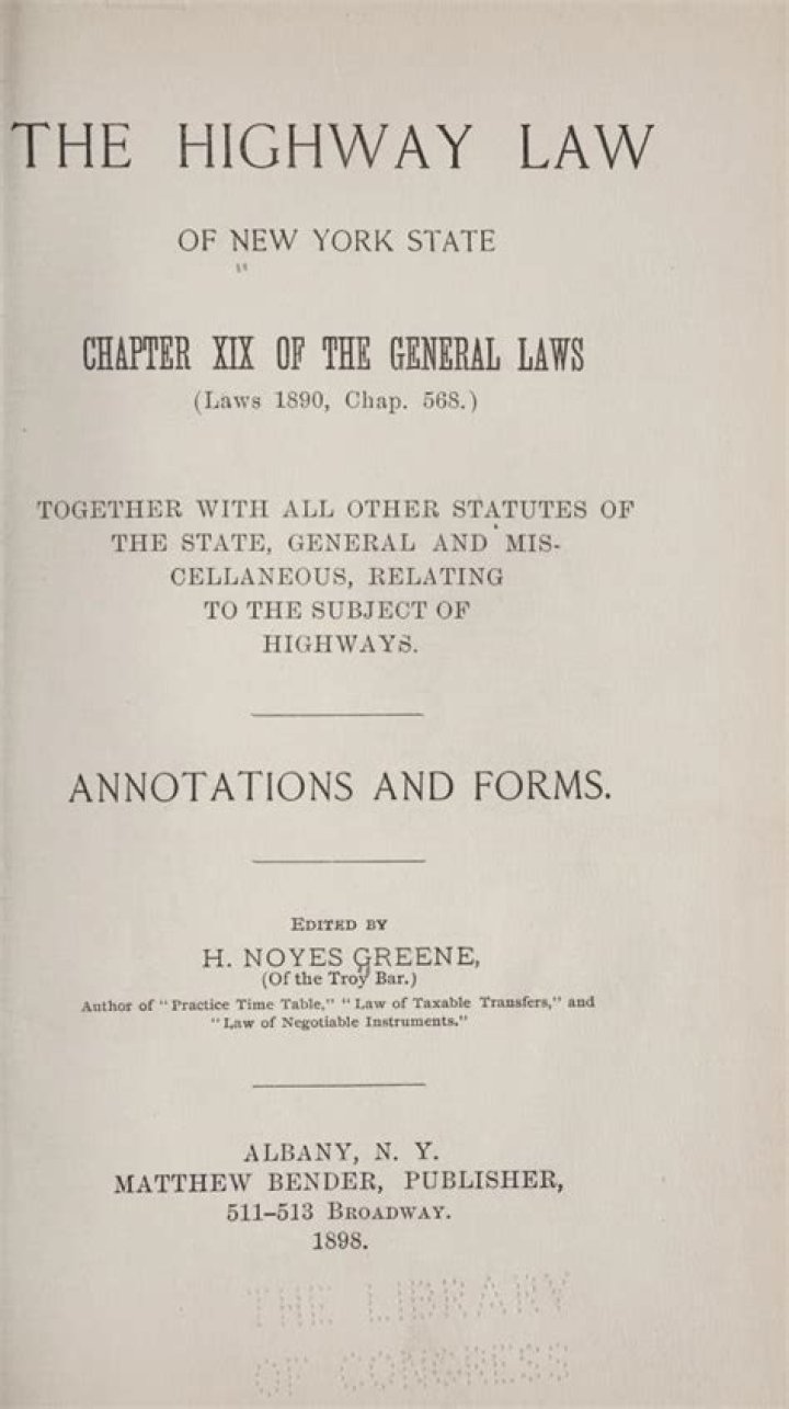 What is the law of New York?