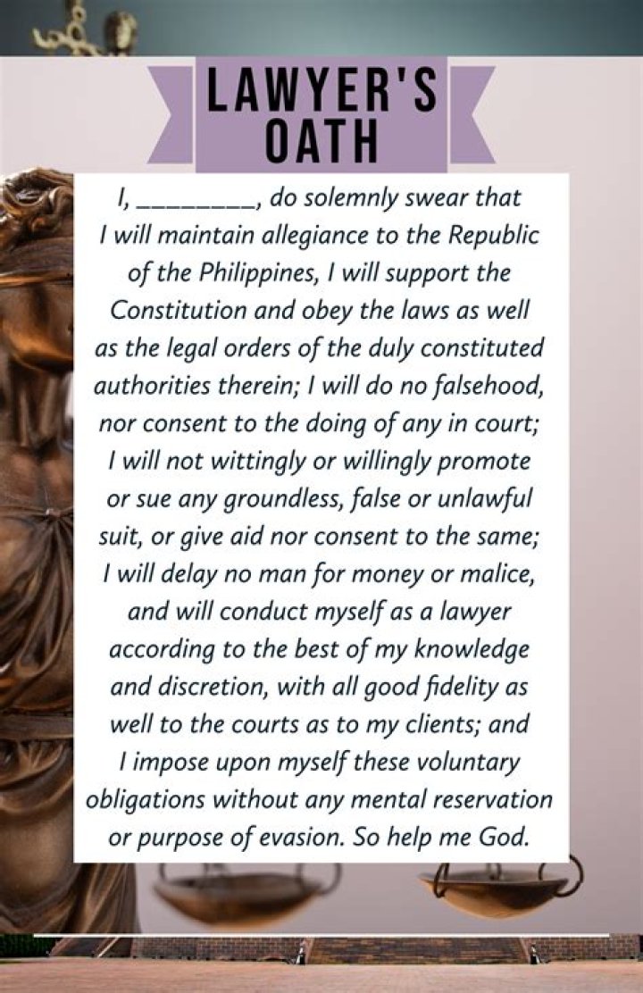What is the lawyer oath called?