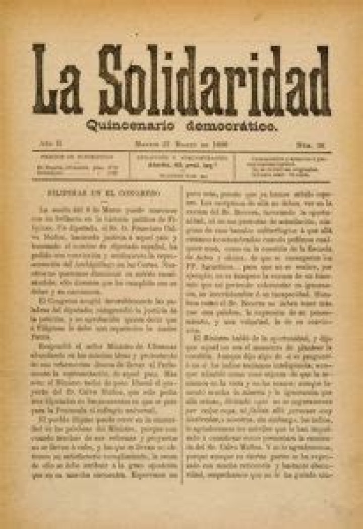 What is the main reason why the La Solidaridad news paper was put up?
