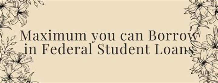 What is the maximum you can borrow in federal student loans?
