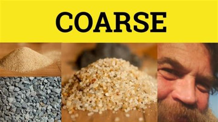 What is the meaning of coarse?