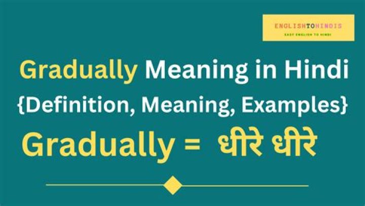 What is the meaning of gradually?