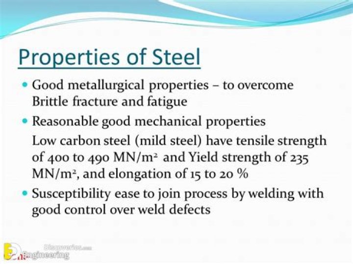 What is the mechanical properties of steel?