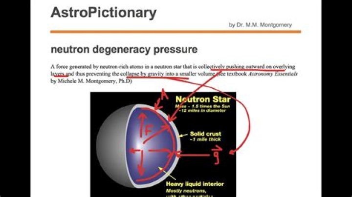 What is the neutron degeneracy pressure?