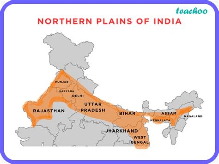 What is the percentage of plains in India?