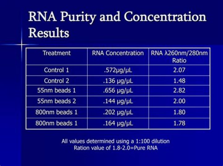 What is the purity of RNA?